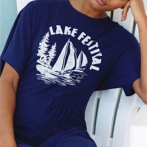 ANTHROPOLOGIE X CELANDINE Crew Neck T-Shirt Dress, Size M